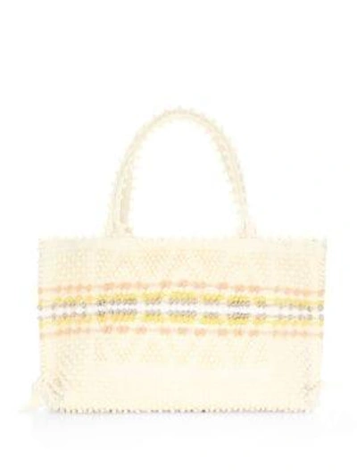 Shop Antonello Tedde Capriccioli Rombetti Medium Tote In Cream