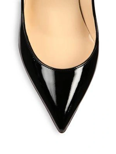 Shop Christian Louboutin Pigalle Follies 100 Patent Leather Pumps In Poudre