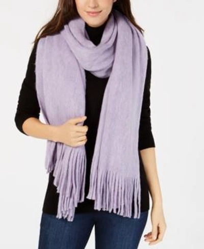 Shop Steve Madden Super-soft Solid Scarf & Wrap In Lilac