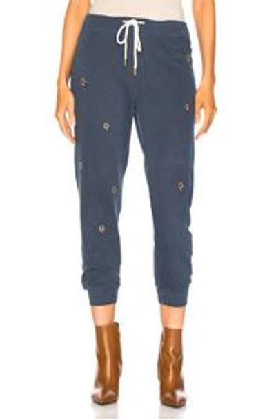 Shop The Great Cropped Sweatpant In Blue,stars