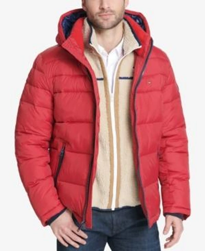 Tommy Hilfiger Men's Quilted Puffer Jacket, Created For Macy's In Red