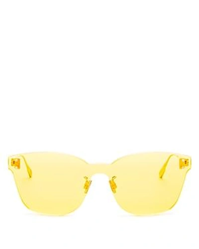 Shop Dior Women's Colorquake Square Shield Sunglasses, 99mm In Gold/yellow