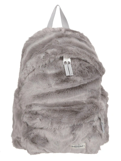 Eastpak Padded Pak'r Faux Fur Backpack In Grey | ModeSens
