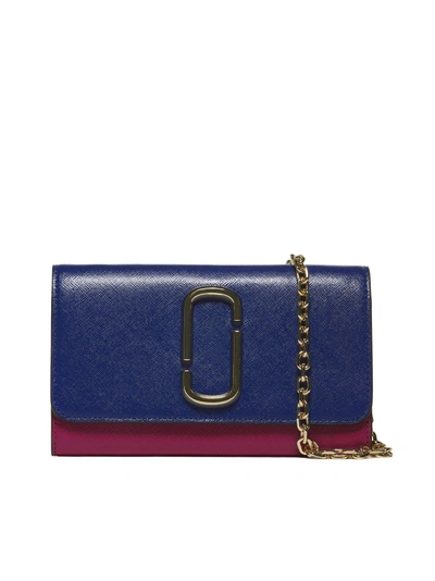 Shop Marc Jacobs Snapshot Shoulder Bag In Blu Fuxia