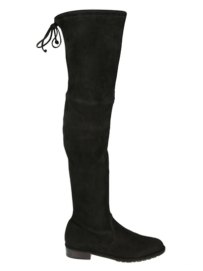 Shop Stuart Weitzman Lowland Over-the-knee Boots In Black Suede