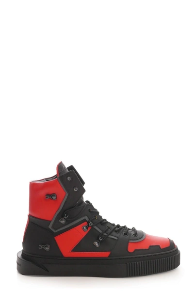 Shop Gienchi Sneakers In Nero/rosso