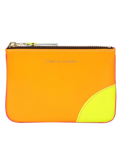 Shop Comme Des Garçons Wallet Super Fluo Wallet In Orange/pink