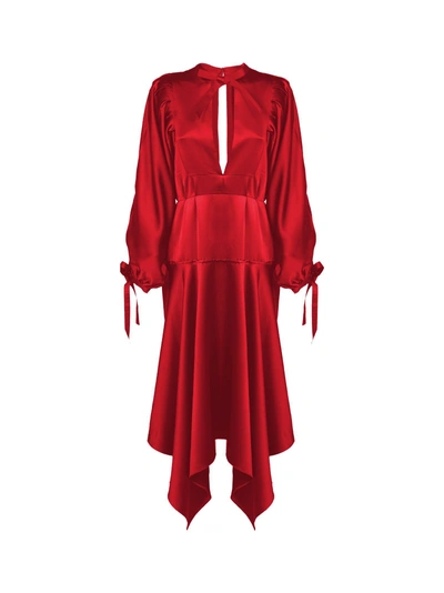 Shop Self-portrait Dress In Rosso