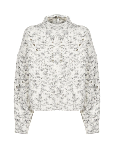 Shop Isabel Marant Sweater In Ecru Grigio