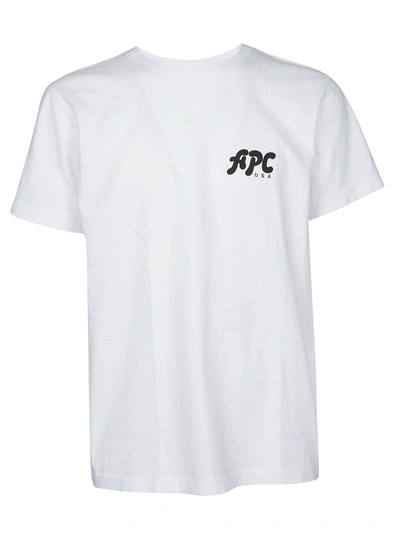 Shop Apc A.p.c. Richie Logo Print T-shirt In Blanc