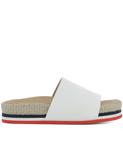 Shop Moncler Tricolour Sole Slides In Multi