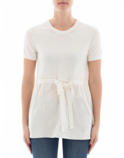 Shop Moncler Tied Waist T In White