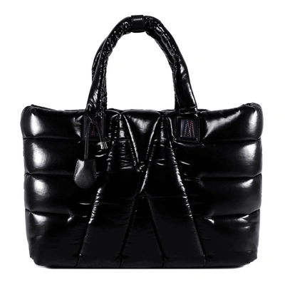 Shop Moncler Quilted Tote Bag In Black