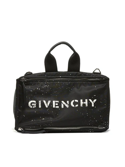 Shop Givenchy Stencil Pandora Shoulder Bag In Black