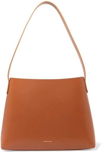 Shop Mansur Gavriel Small Hobo Leather Shoulder Bag In Tan