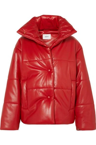 Shop Nanushka Hide Oversized Quilted Vegan Leather Jacket