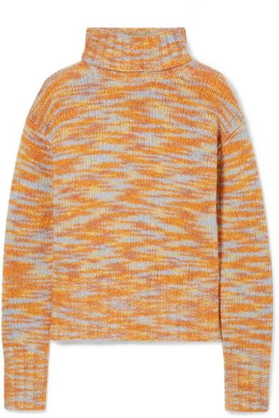 Shop Sies Marjan Parker Wool And Silk-blend Turtleneck Sweater In Peach