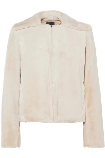Shop Theory Luxe Faux Fur Jacket In Sand