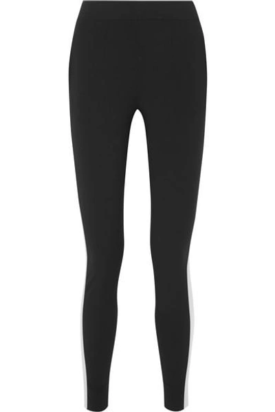 Shop Vaara Yoselin Striped Jersey Leggings In Black