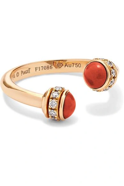 Shop Piaget Possession 18-karat Rose Gold, Carnelian And Diamond Ring