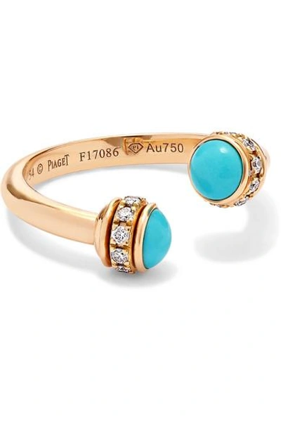 Shop Piaget Possession 18-karat Rose Gold, Turquoise And Diamond Ring