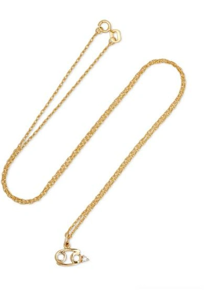 Shop Stone And Strand Zodiac 14-karat Gold Diamond Necklace
