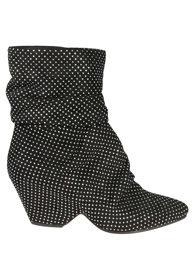 Shop Vic Matie ' Micro Studded Ankle Boots In Nero