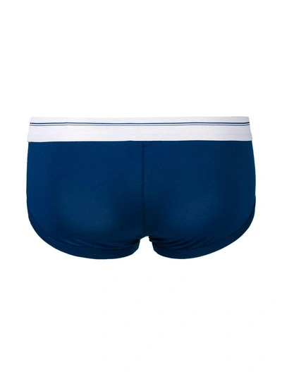 Shop Dolce & Gabbana Underwear Side Logo Briefs - Blue