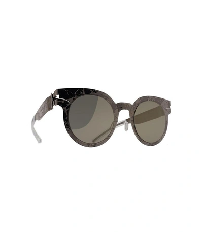 Shop Mykita Black X Maison Margiela 'transfer' Sunglasses