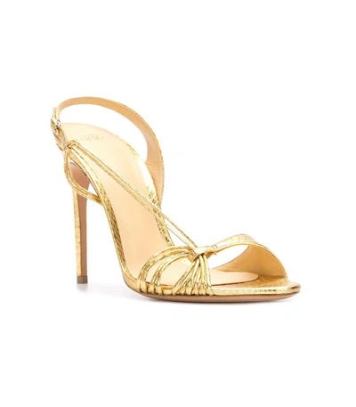 Shop Alexandre Birman Gold Shanty Sandals