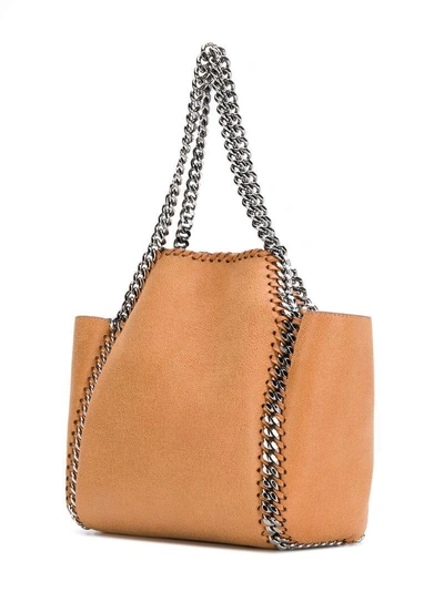 Shop Stella Mccartney Chain Tote Bag In Brown