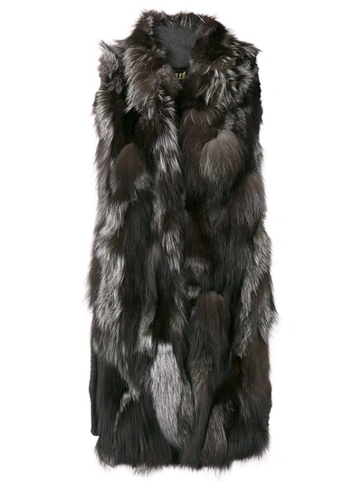 Shop Sword 6.6.44 S.w.o.r.d 6.6.44 Sleeveless Fur Jacket - Grey