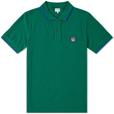 Shop Kenzo Tiger Polo In Green