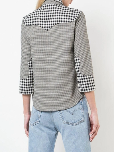Shop R13 Gingham And Houndstooth Shirt - Black