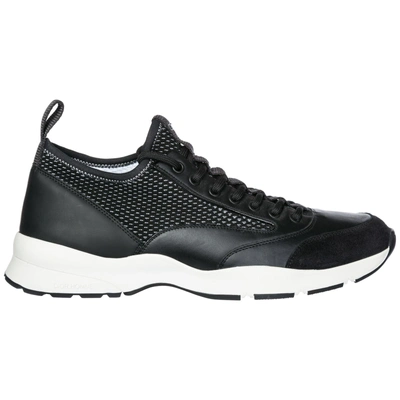 Shop Dior Men's Shoes Leather Trainers Sneakers In Black