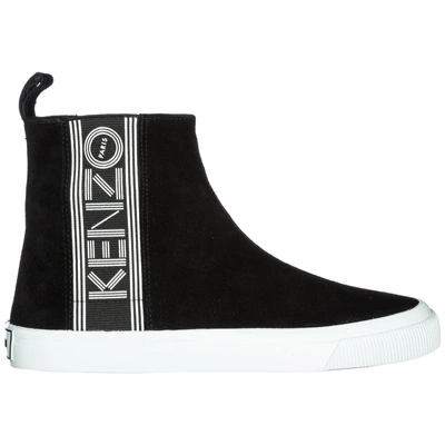 Shop Kenzo Women's Suede Slip On Sneakers  Kapri In Black