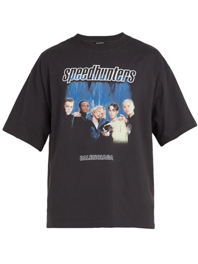 Speedhunter Logo-print Cotton-jersey T-shirt In Black
