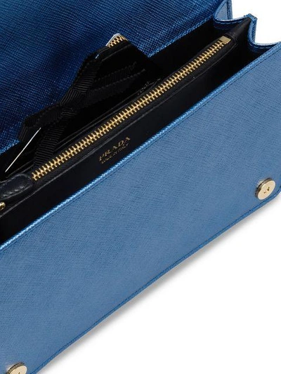 Shop Prada Chain Strap Mini Bag - Blue