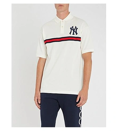 Gucci Men's Polo With Ny Yankees™ Patch In White | ModeSens