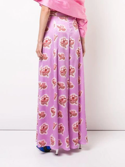 PETER PILOTTO FLORAL PRINT WIDE LEG TROUSERS - 粉色