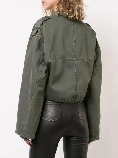 Shop Faith Connexion Cropped Jacket - Green