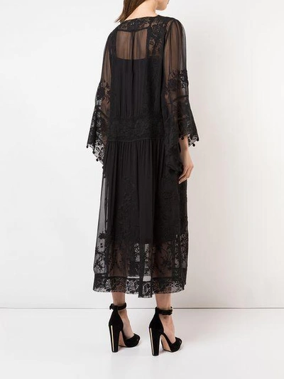 Shop Zimmermann Lace Detail Smock Dress - Black