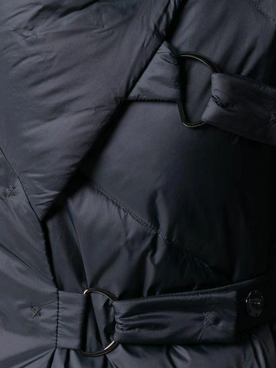 Shop Emporio Armani Asymmetric Puffer Jacket In Blue