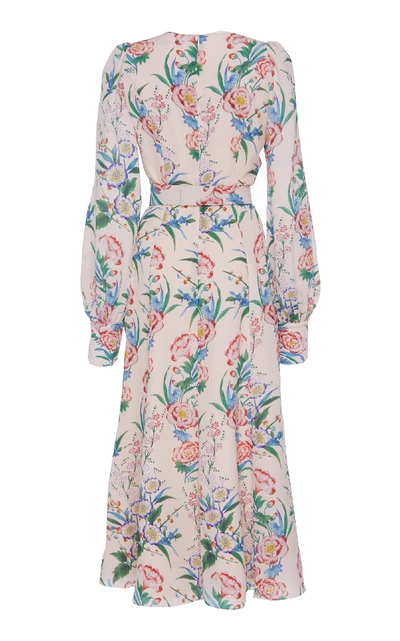 Shop Andrew Gn Belted Woven Dress In Floral