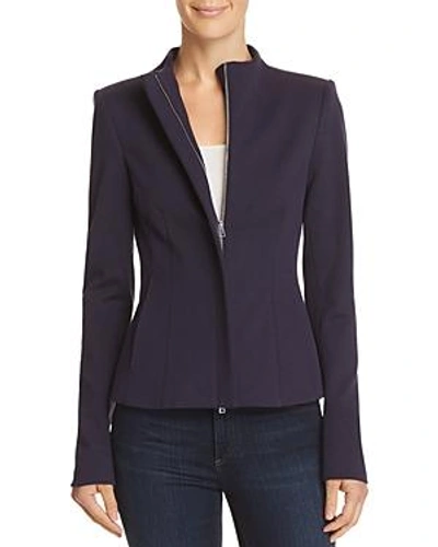 Shop Theory Sculpted Knit Jacket In Navy Melange