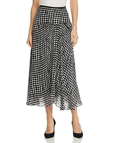 Shop Theory Draped Dot-print Skirt In Black Multi