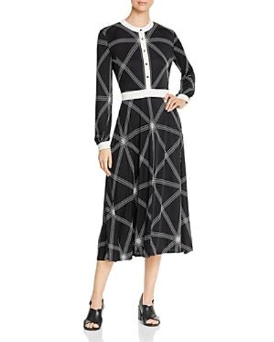 Tory Burch Anja Diamond-Stitch Midi Dress Small 