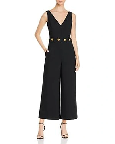 Shop Tory Burch Fremont Wide-leg Jumpsuit In Black