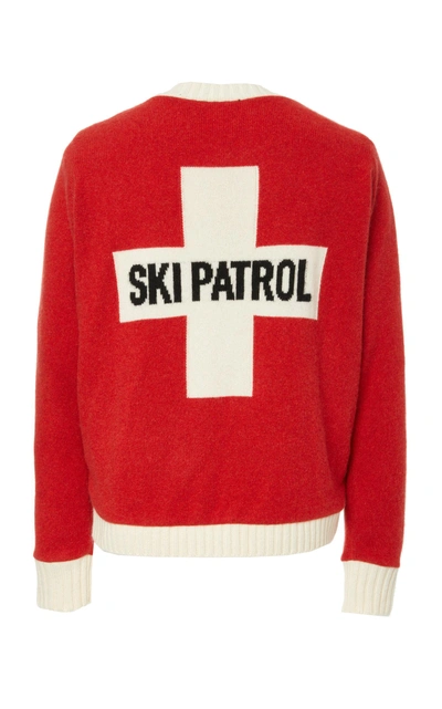 Shop The Elder Statesman Ski Patrol Cashmere Sweater In Red