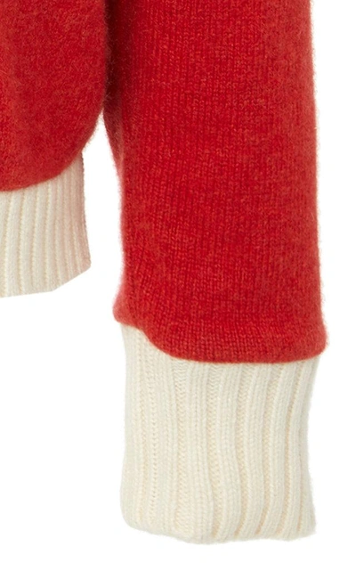 Shop The Elder Statesman Ski Patrol Cashmere Sweater In Red